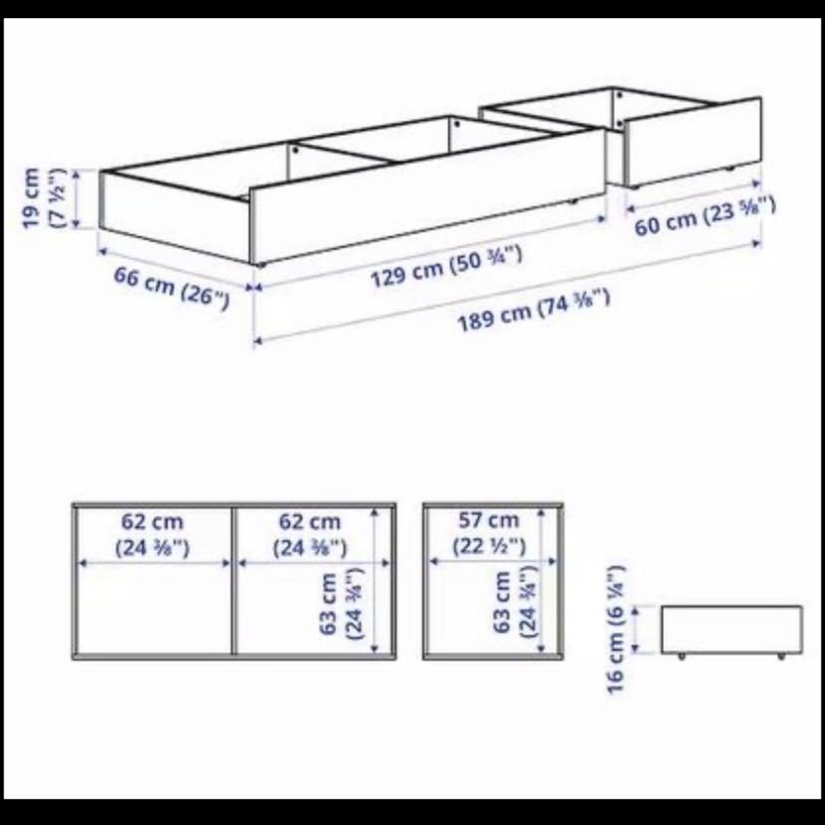 Ikea Hemnes Bed and Mattress with Storage - photo 3