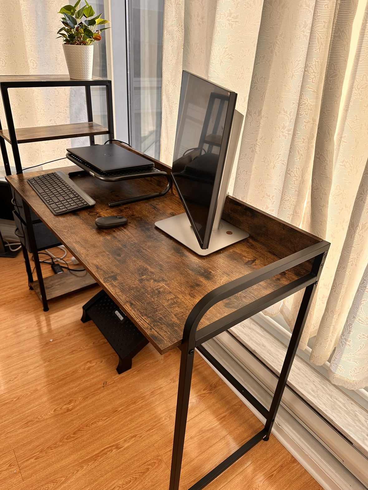 55inch Work Desk with 2 Drawers and 4 shelves - photo 2