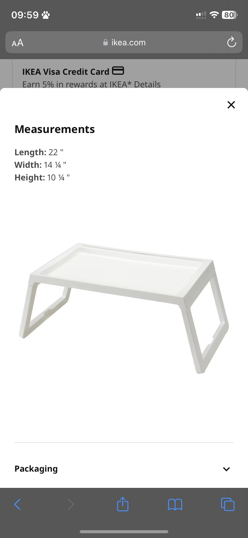 Foldable Table / Bed Tray - photo 4