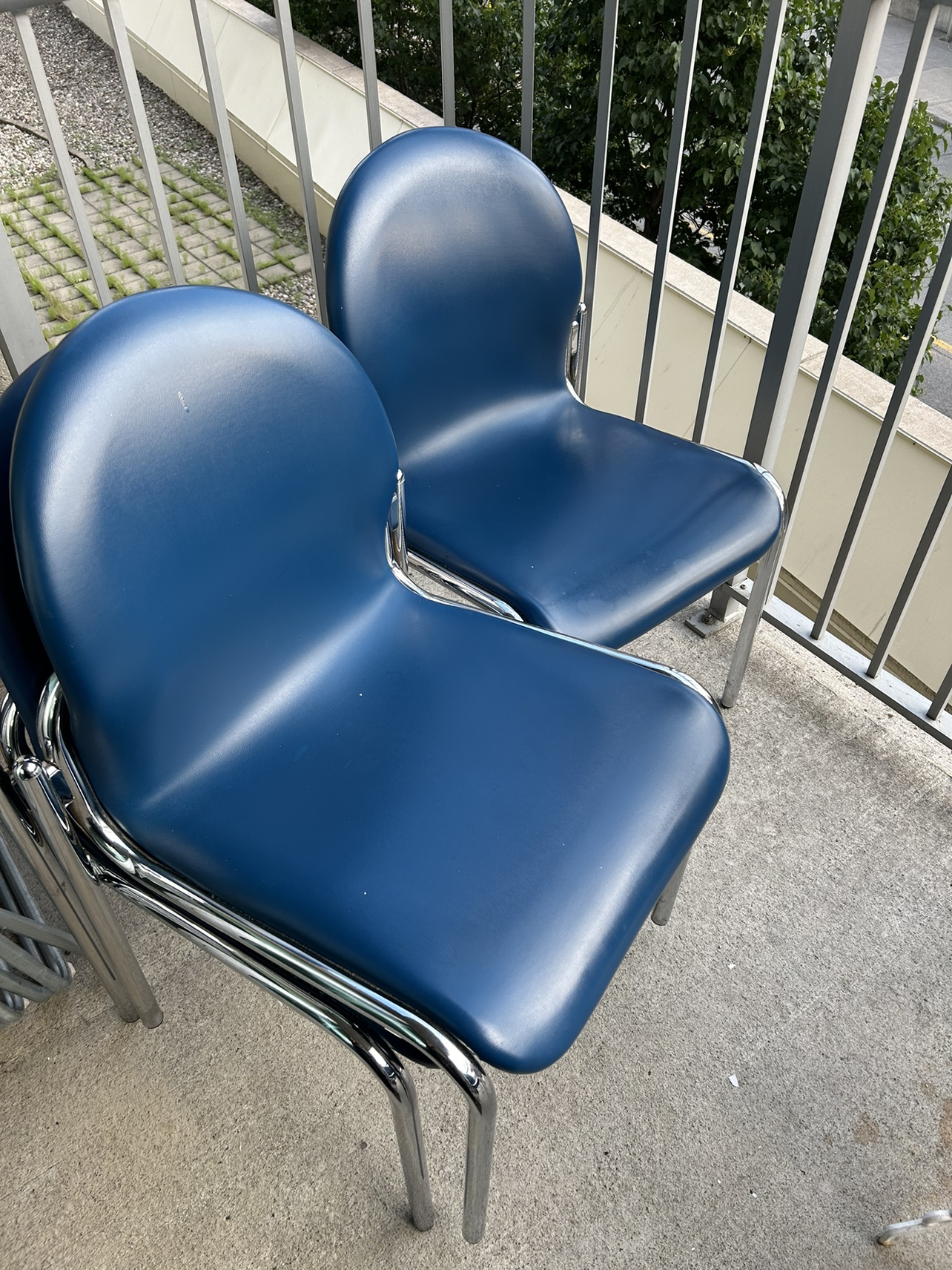 2 Faux Leather Chairs thumbnail
