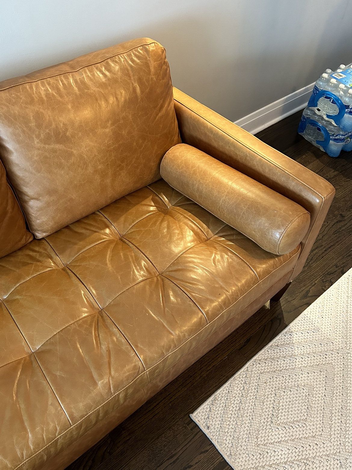 Rivet Aiden Mid-Century Modern Tufted Leather  Sofa - photo 3