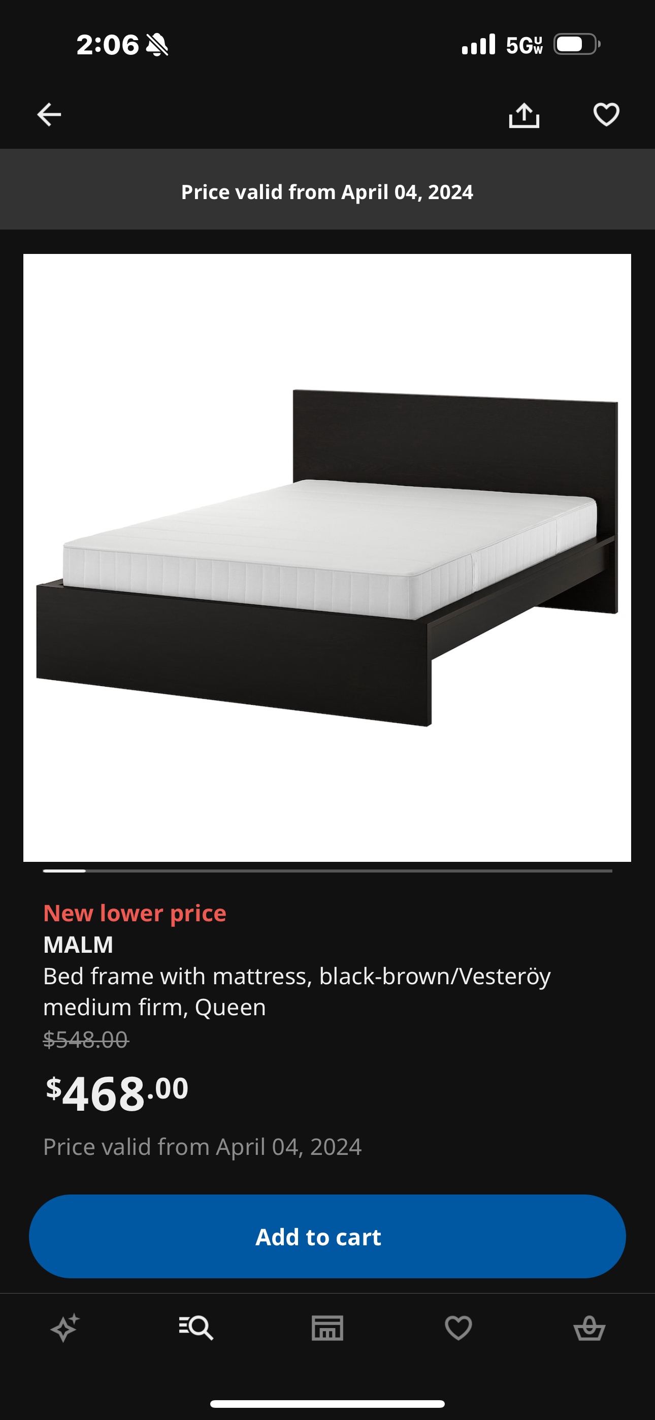 MALM IKEA Queen Bed Frame - photo 4