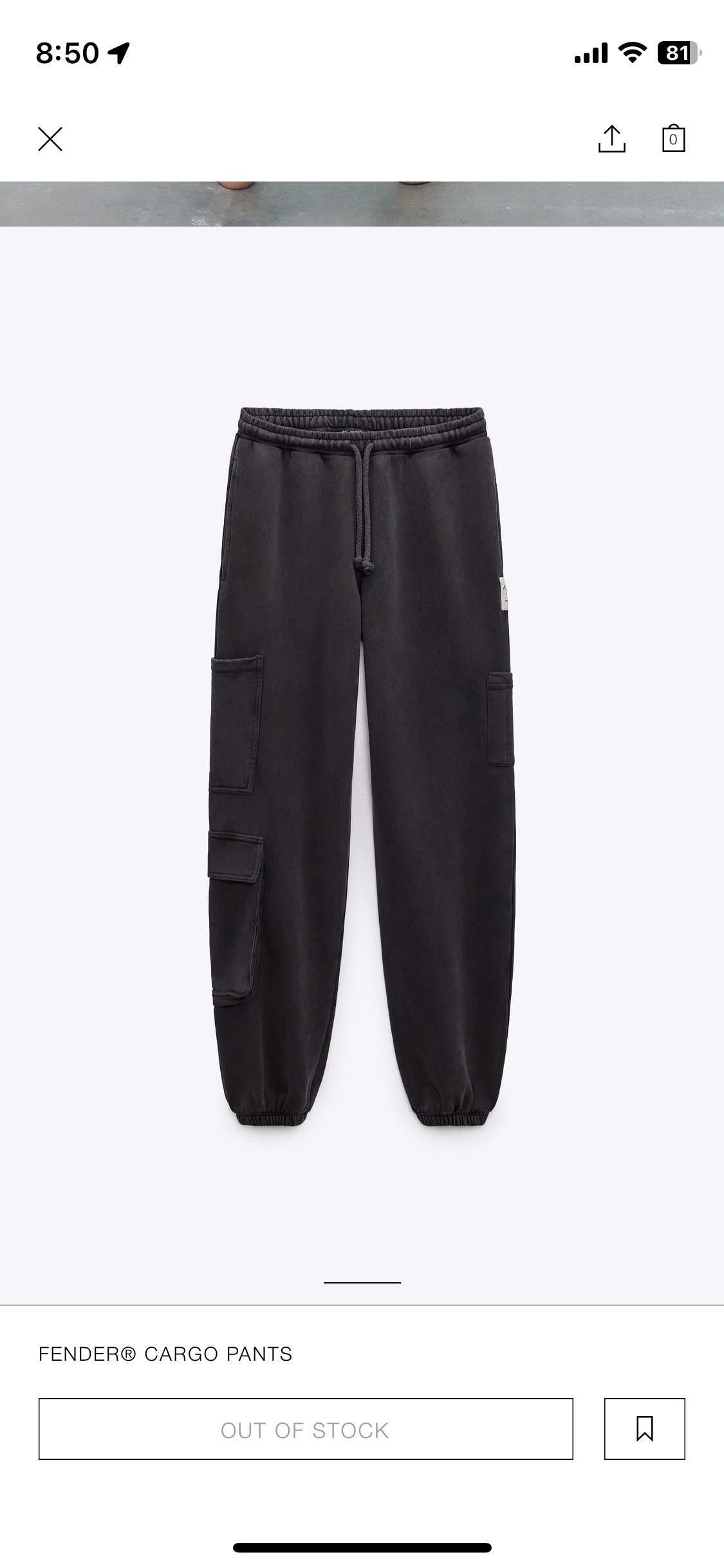 Zara Cargo jogger pants M