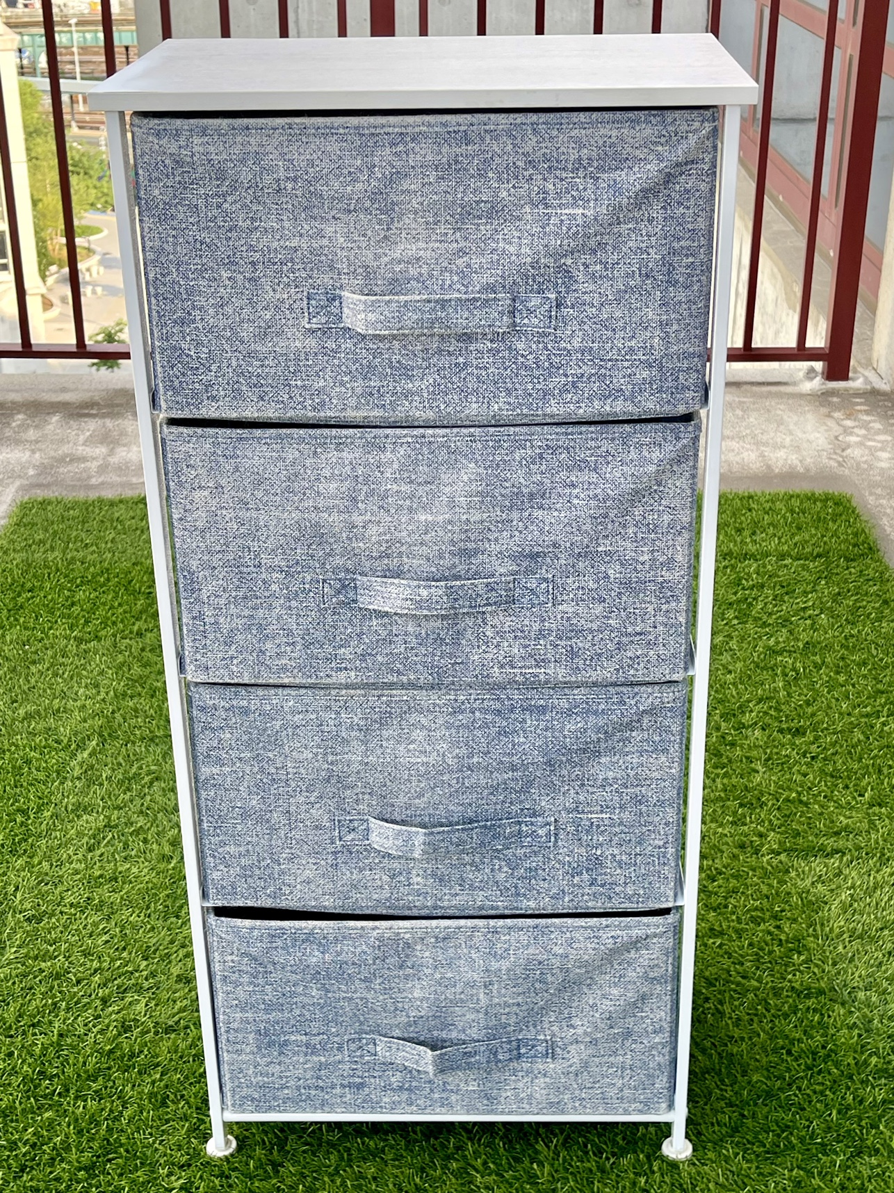 Tall Dresser Storage Tower Stand with 4 Removable Fabric Drawers - photo 3