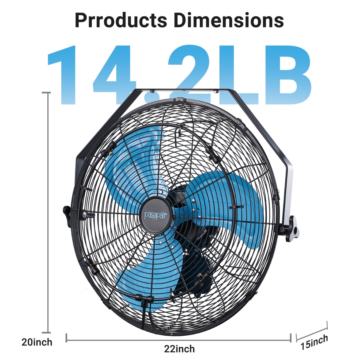 Brand New pasapair 18 Inch Wall Mounted Fan - photo 5
