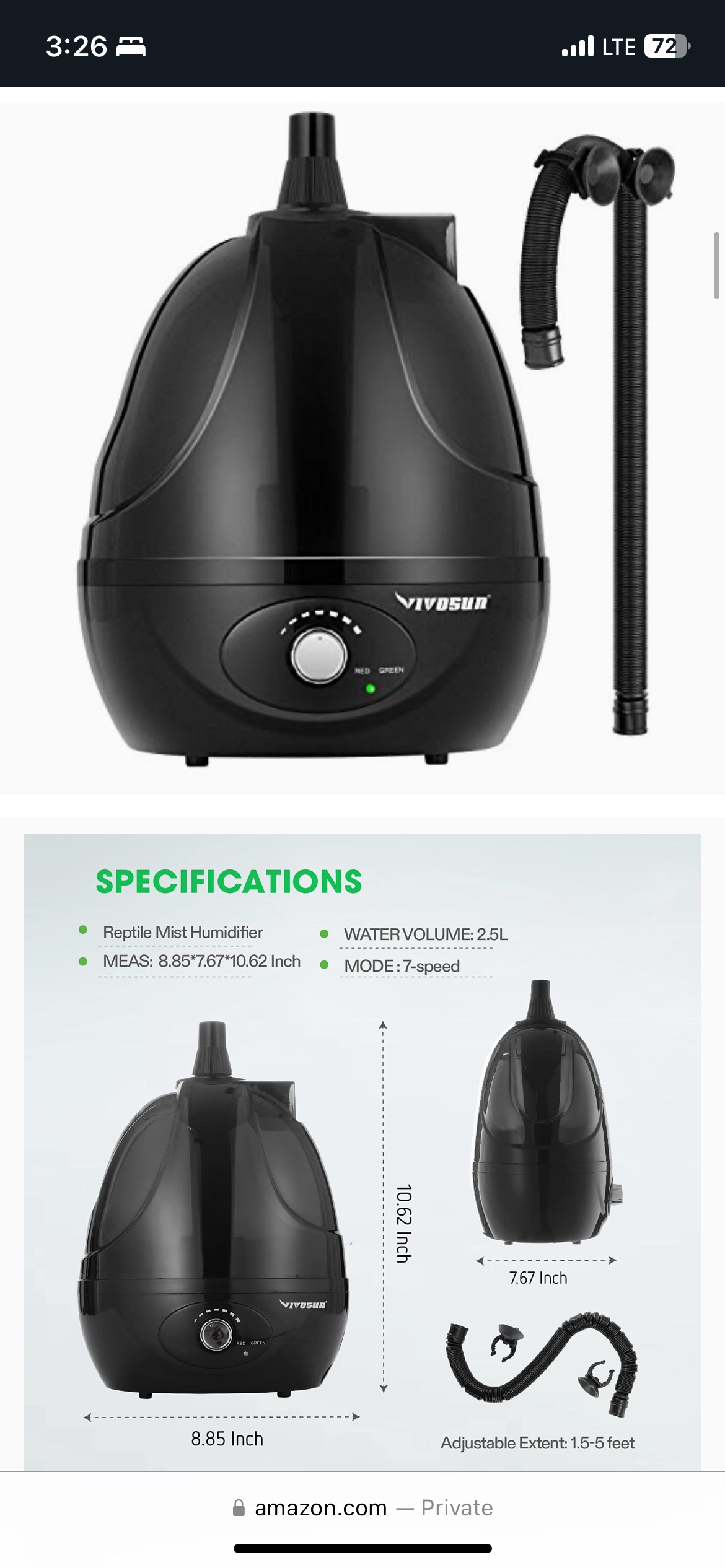Reptile Humidifier/Fogger/Mister image indicator(4)