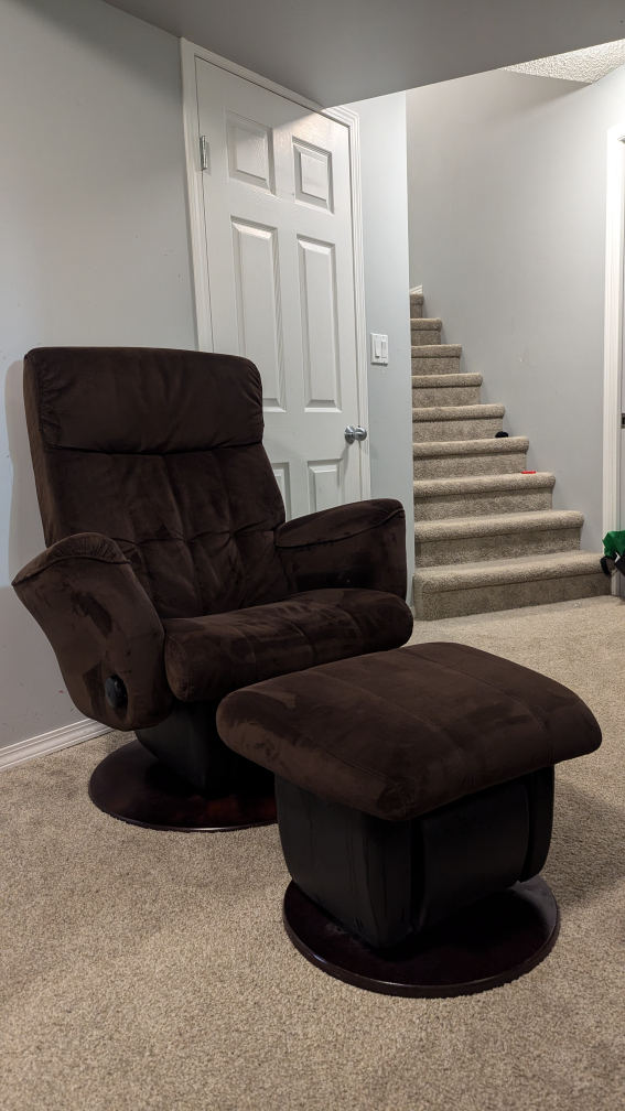 Canadian Made Dutailier Gliding/Rocking Chair with Ottoman