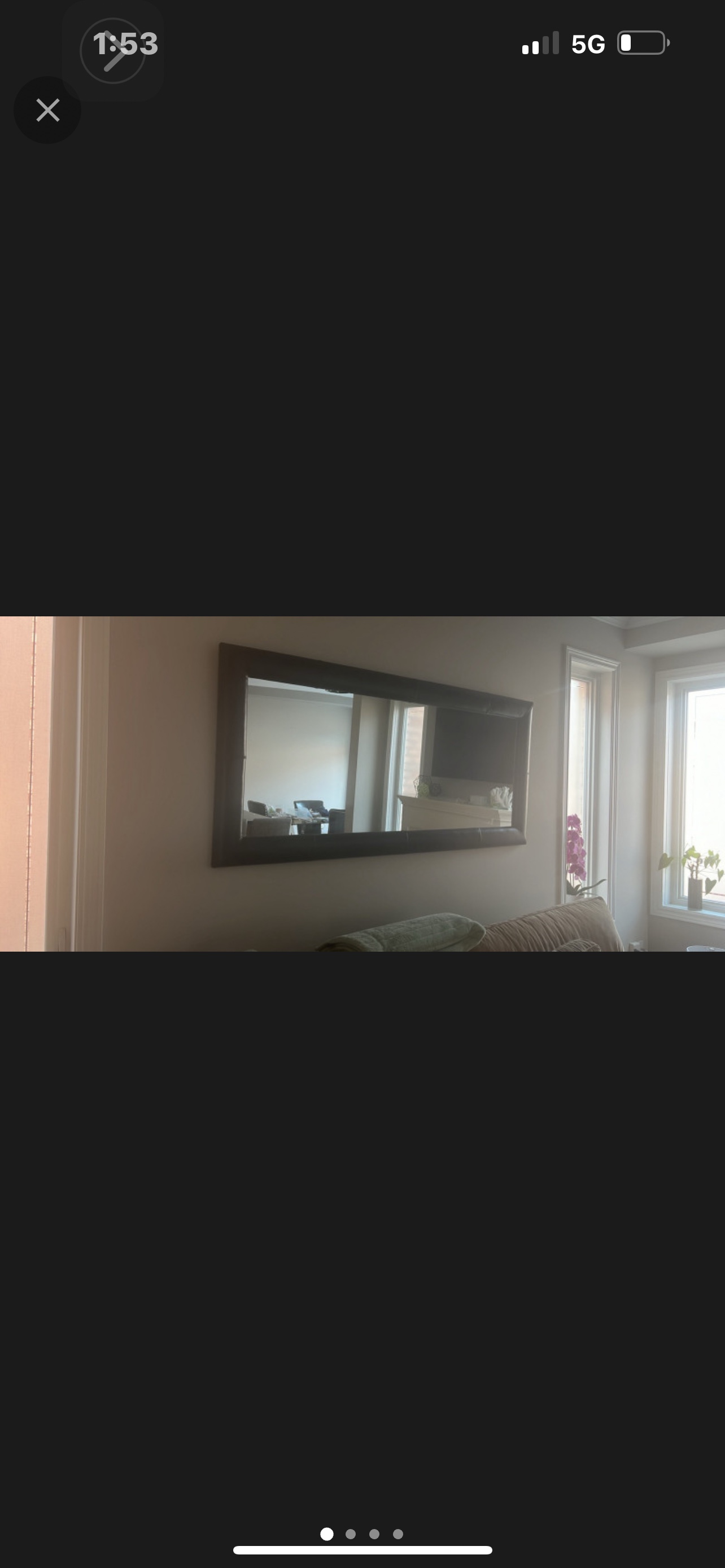 Brown Genuine Leather Framed Mirror