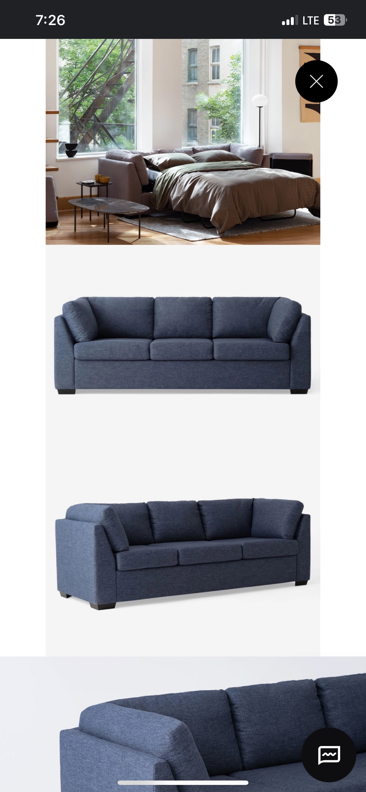 Almost new EQ3 Sleeper Sofa - photo 5