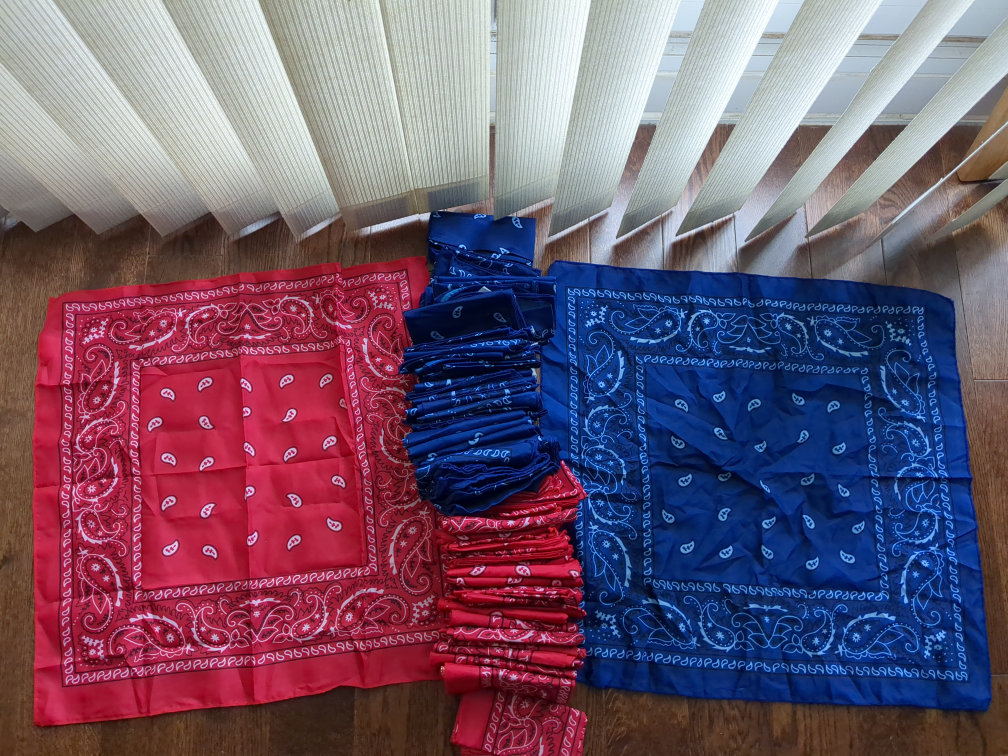 Red and Blue Bandanas