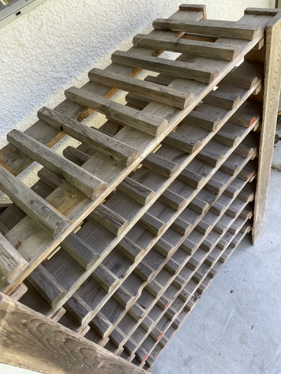 Extra large solid wood wine rack storage image indicator(5)