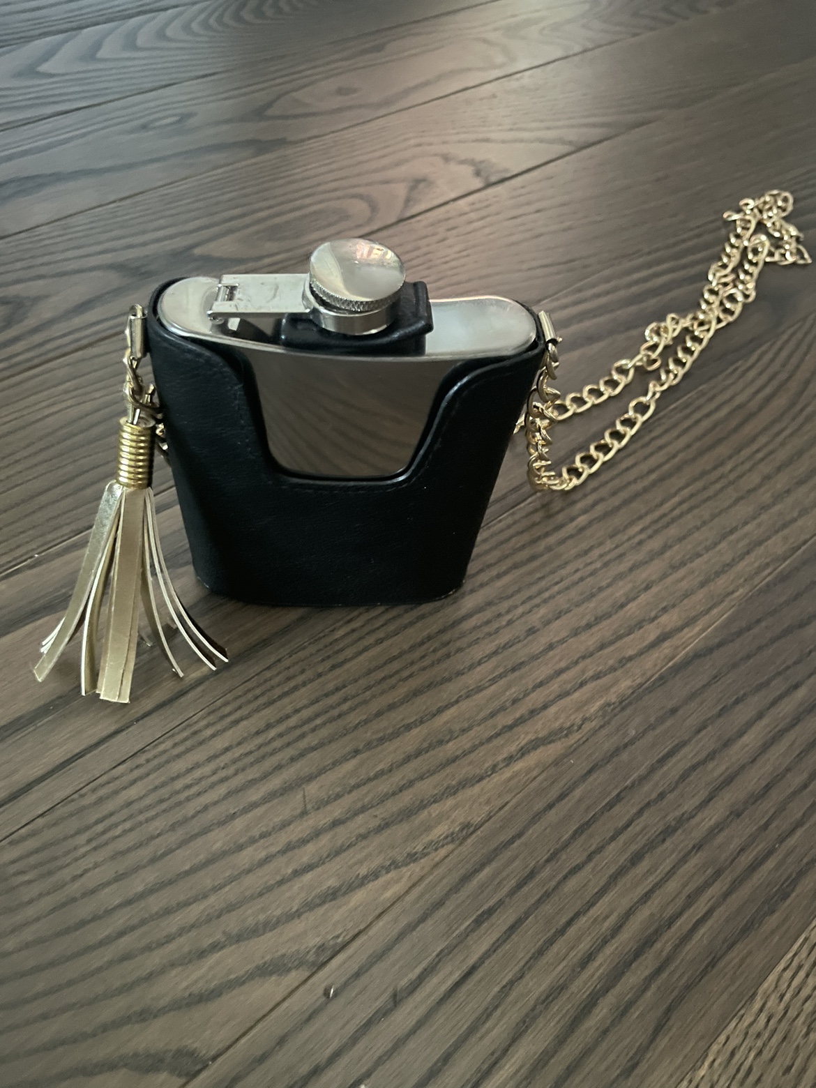 Flask Purse with Gold Chain thumbnail