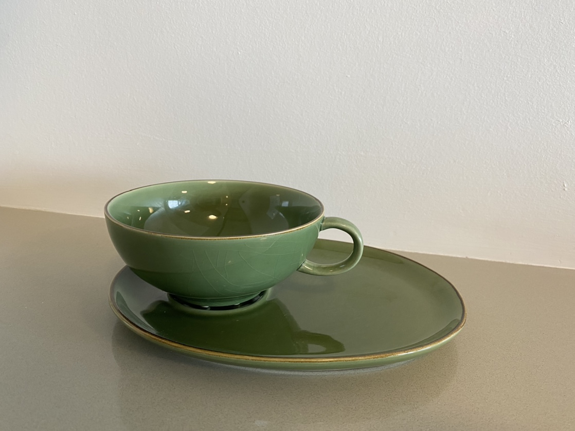Free green tea cup & saucer set (IKEA)