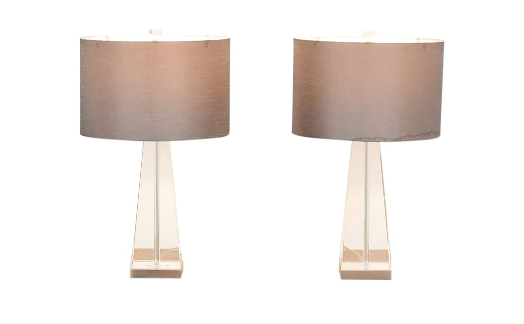 Set of 2 crystal table lamps - photo 2