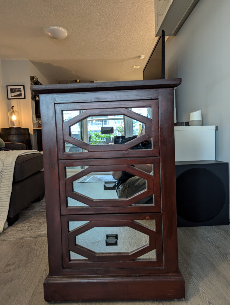 Mirrored Drawers - Nightstand or Side Table thumbnail