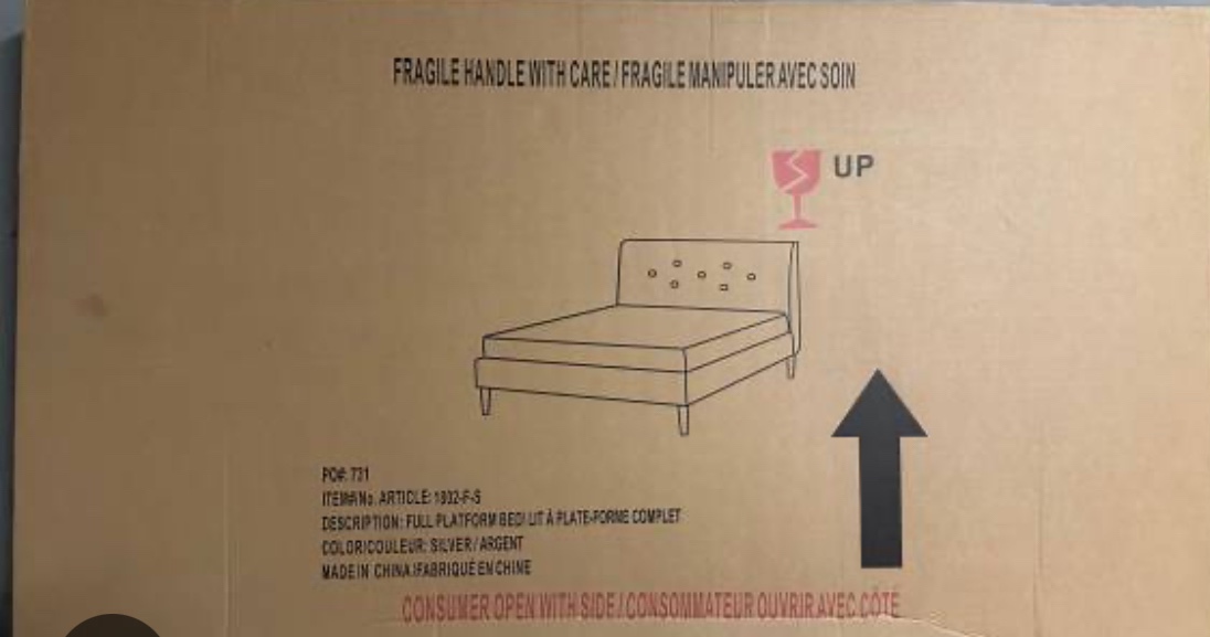 Brand New in Box Platform Twin/Single Bed image indicator(2)