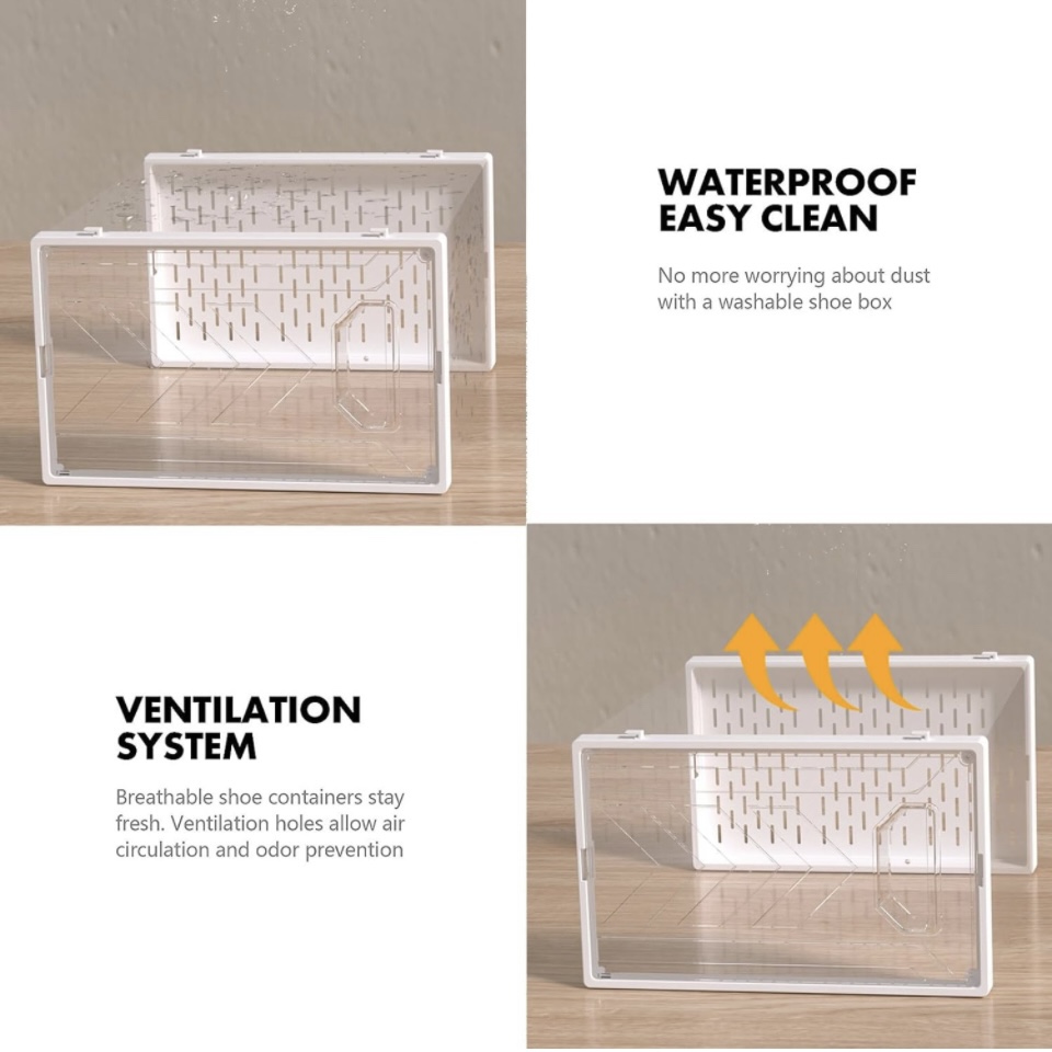 Larger Shoe Storage Boxes Organizers for Closet 9 Pack, image indicator(2)