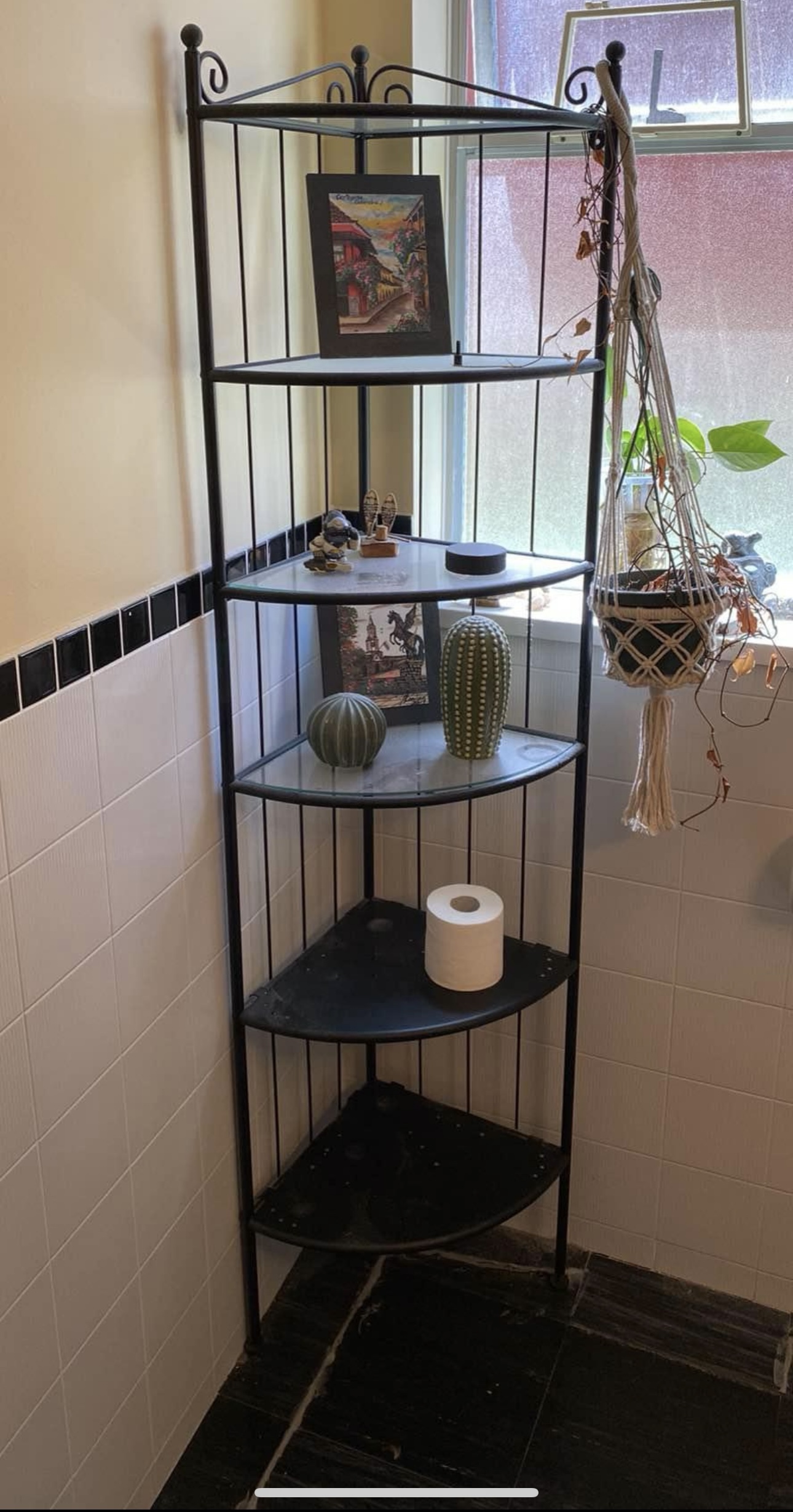 Corner/Washroom shelf unit - 6 tier