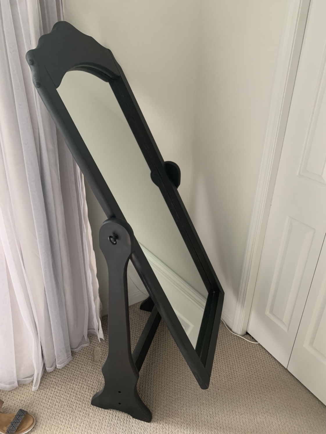 Black antique full length mirror - photo 2