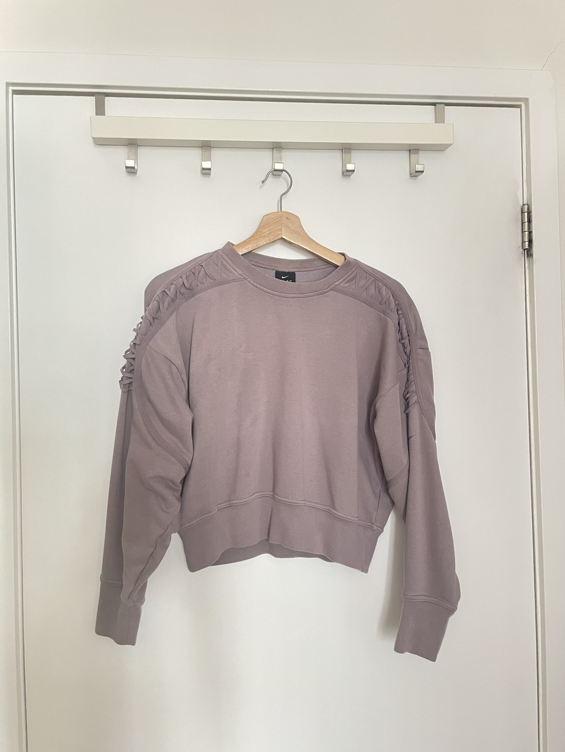 Nike Dri-fit thermal training crew sweatshirt violet purple - photo 4