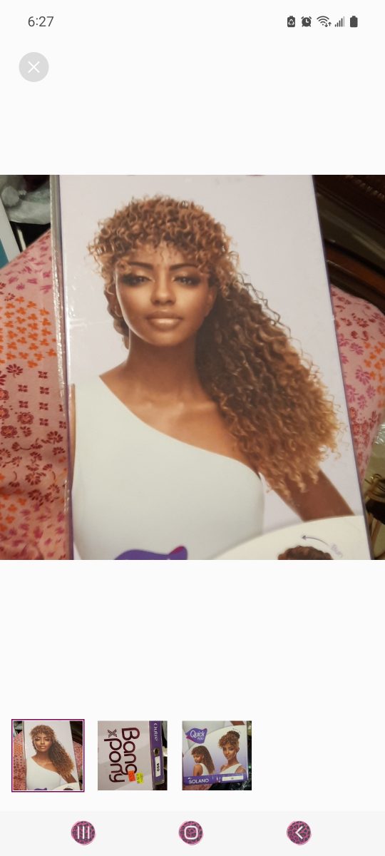 NIP QUICK LONG PONYTAIL BUN & BANGS BLONDE image indicator(3)