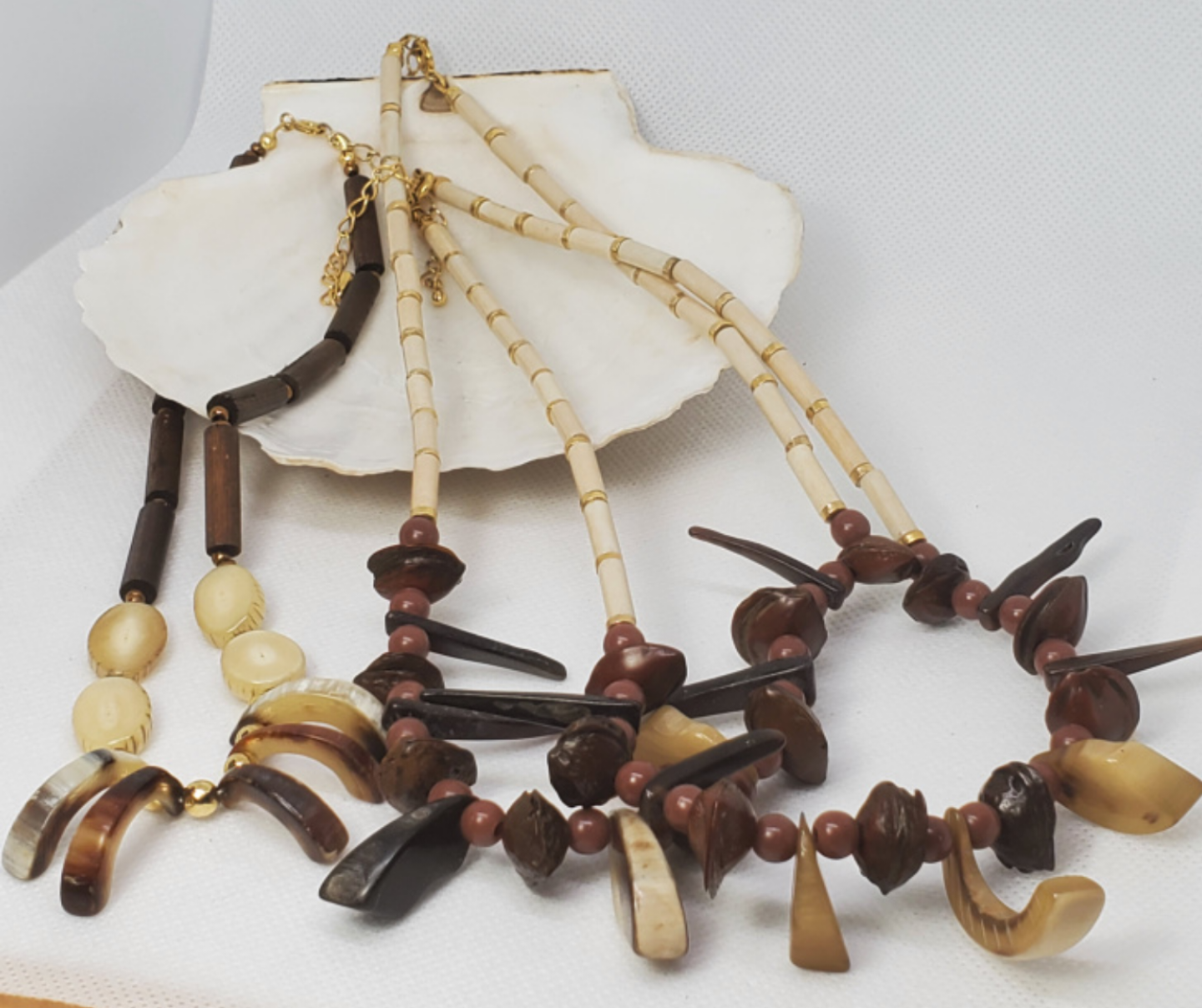 Vtg. 3 Rare Exotic ancient necklaces - photo 3