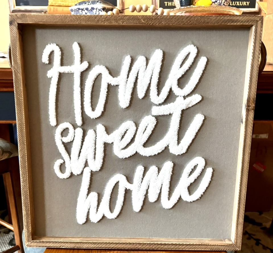 Mud Pie Home Sweet Home farmhouse wall art