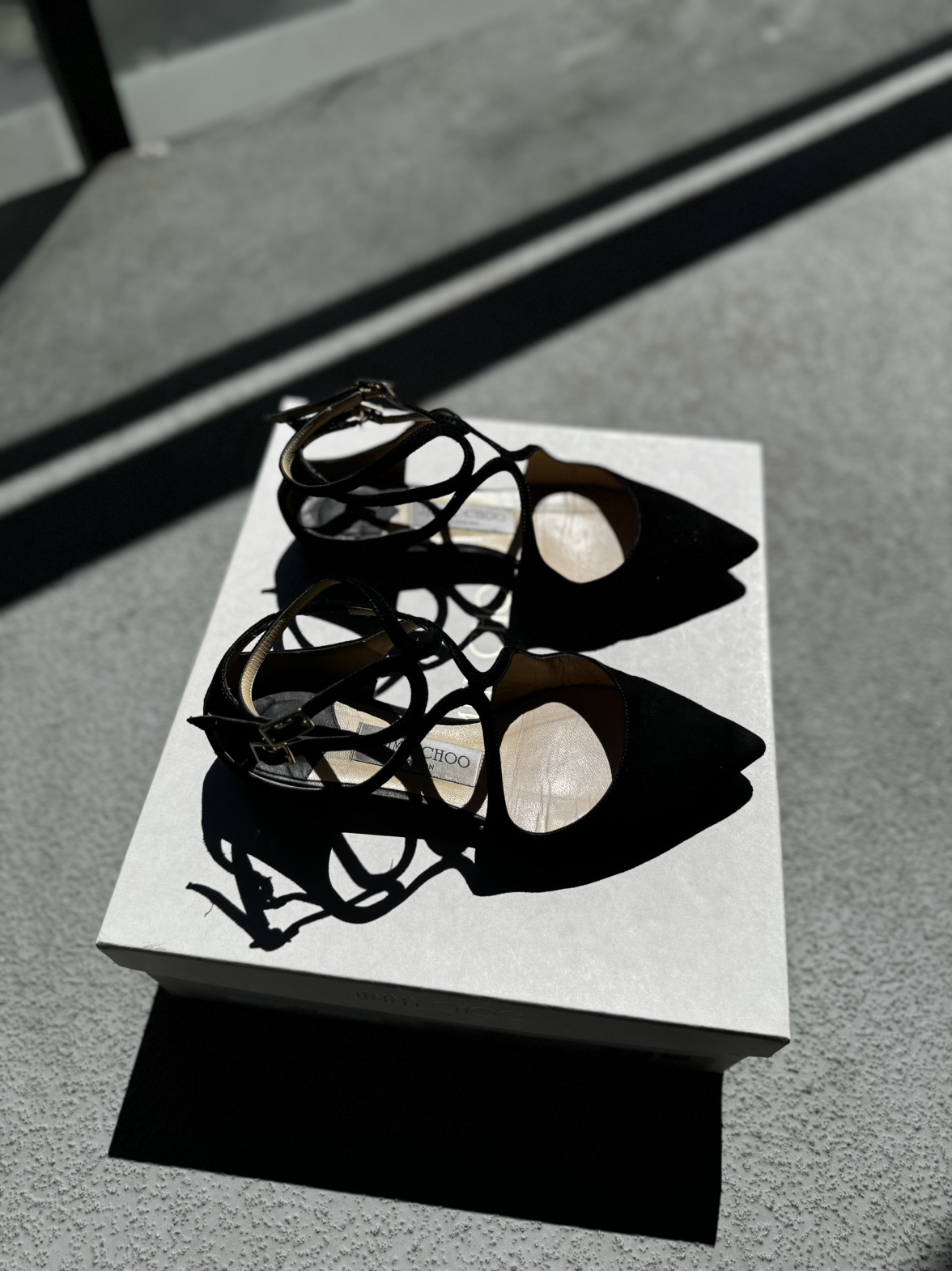 100% Authentic Jimmy Choo suede Lancer flats image indicator(3)