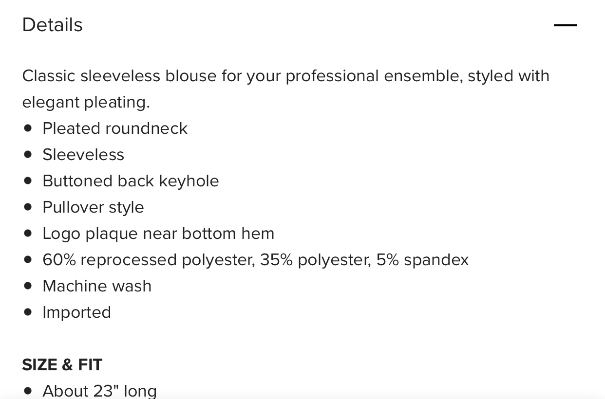 Calvin Klein Printed sleeveless blouse. Orig cost $55.00 image indicator(6)