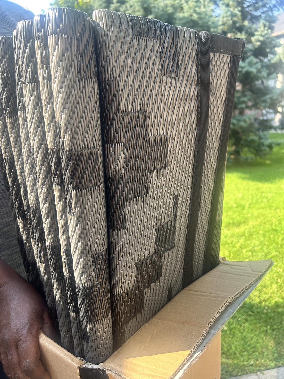 Outdoor Area Rug - black/grey - photo 3