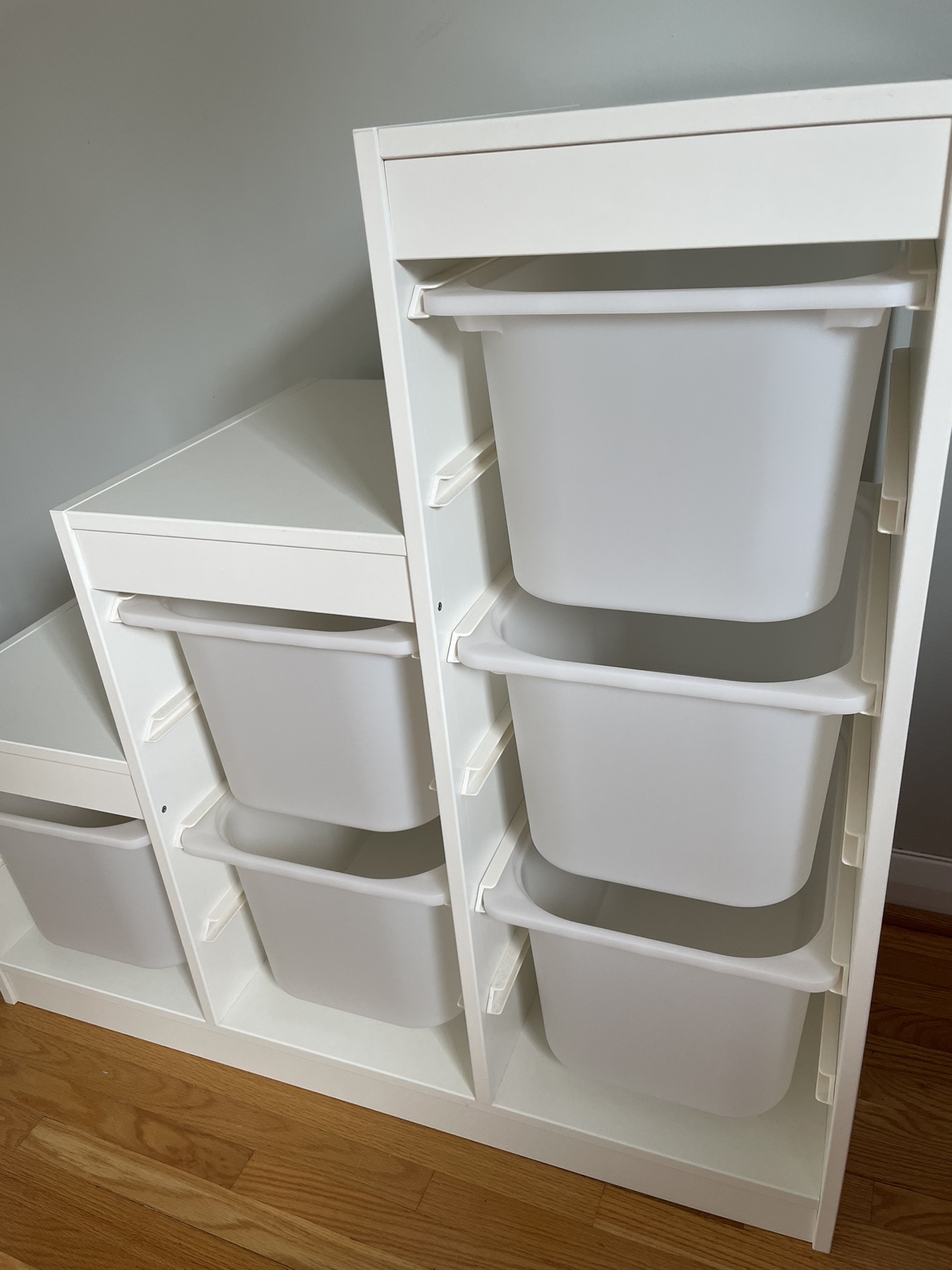 IKEA Trofast Storage combination with 6 boxes, white image indicator(3)