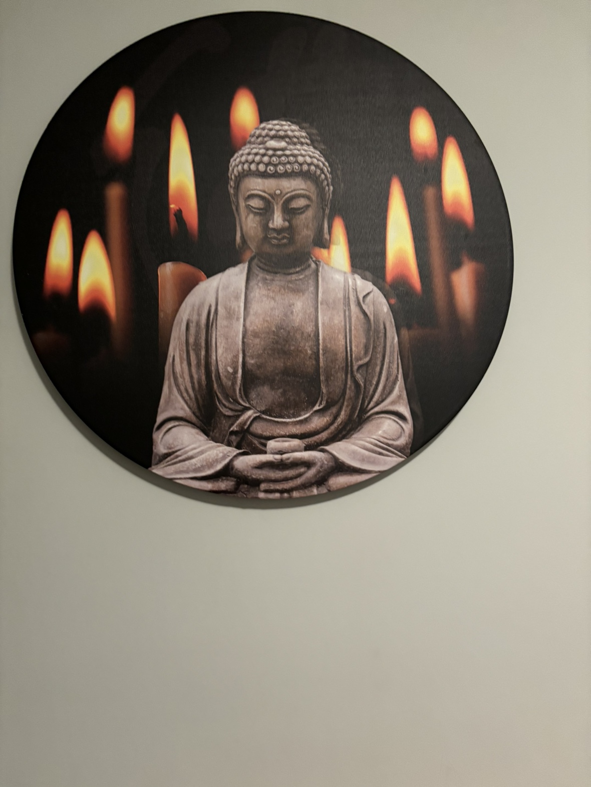 Buddha round wall art canvas