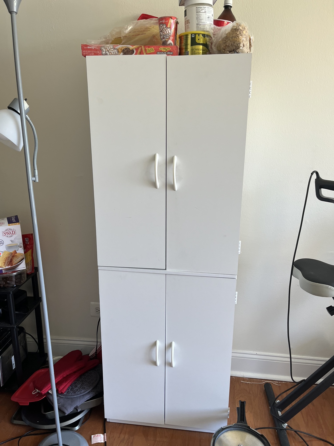 60" 2 Door Storage Cabinet, White