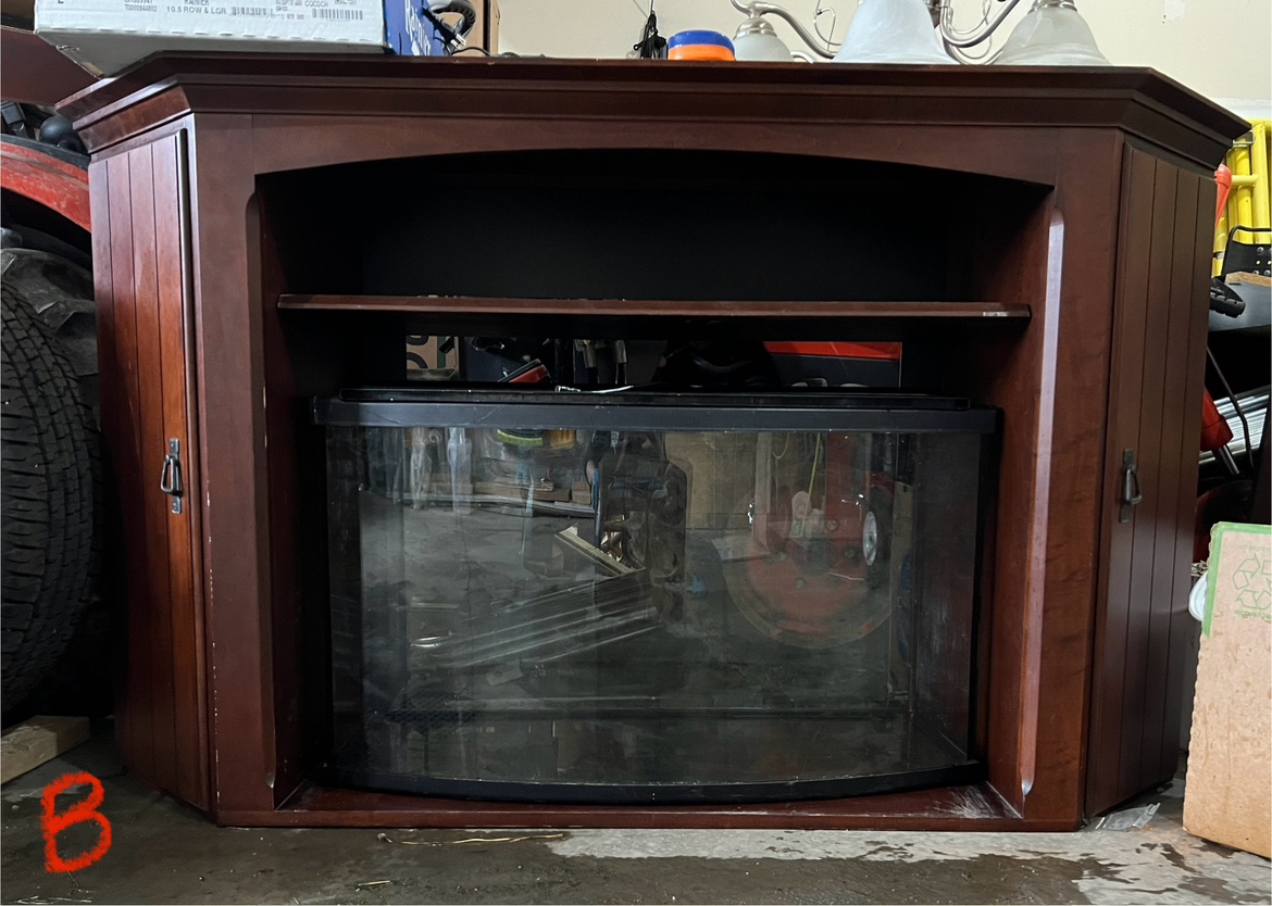 40 gallon bow front aquarium / fish tank with stand ⚽️ - photo 2