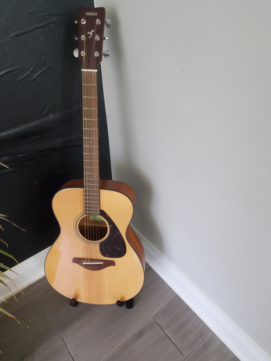 guitar with stand