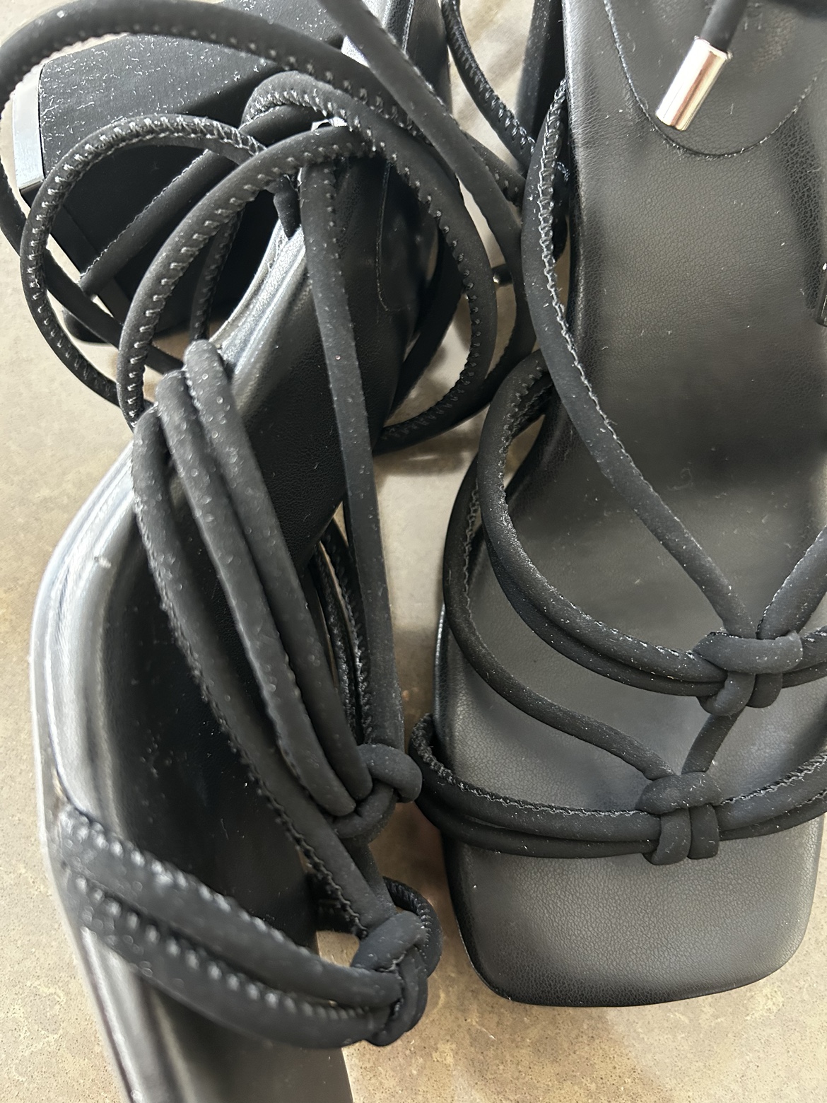 New block heel wrap around sandals size 7 - photo 3