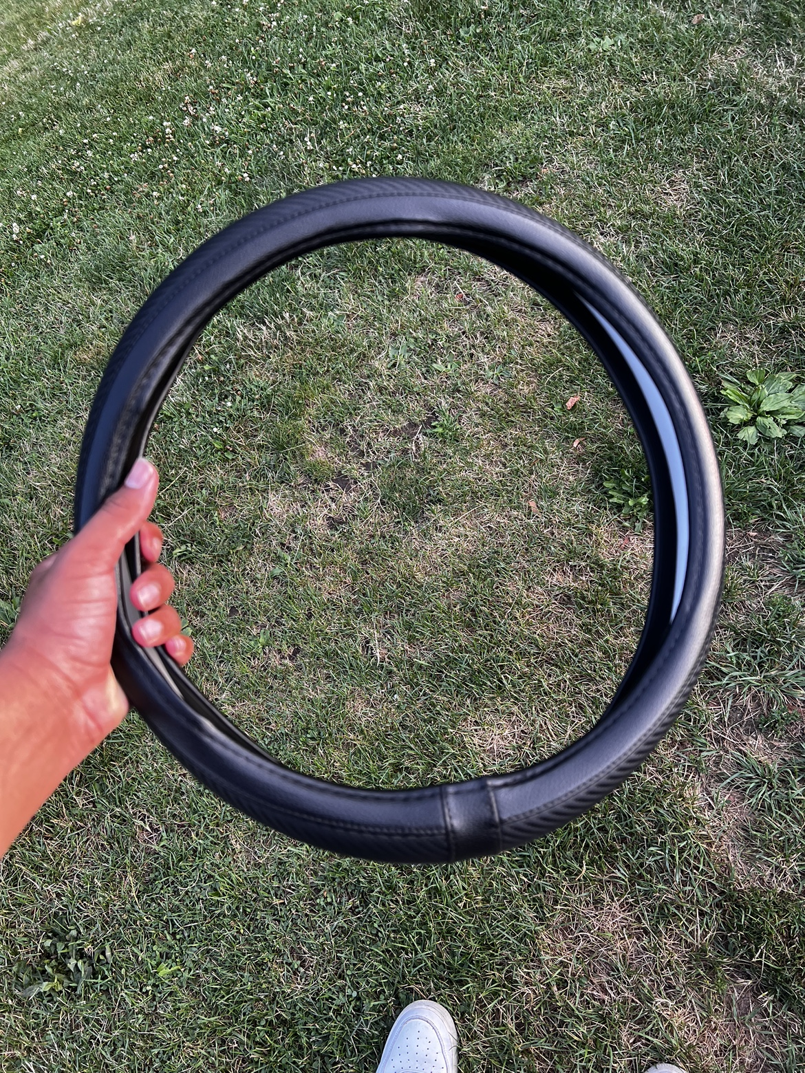 Carbon fibre steering wheel cover image indicator(2)