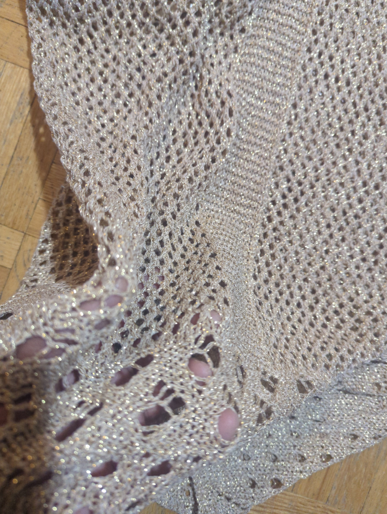 Women's Gold glitter dress image indicator(2)