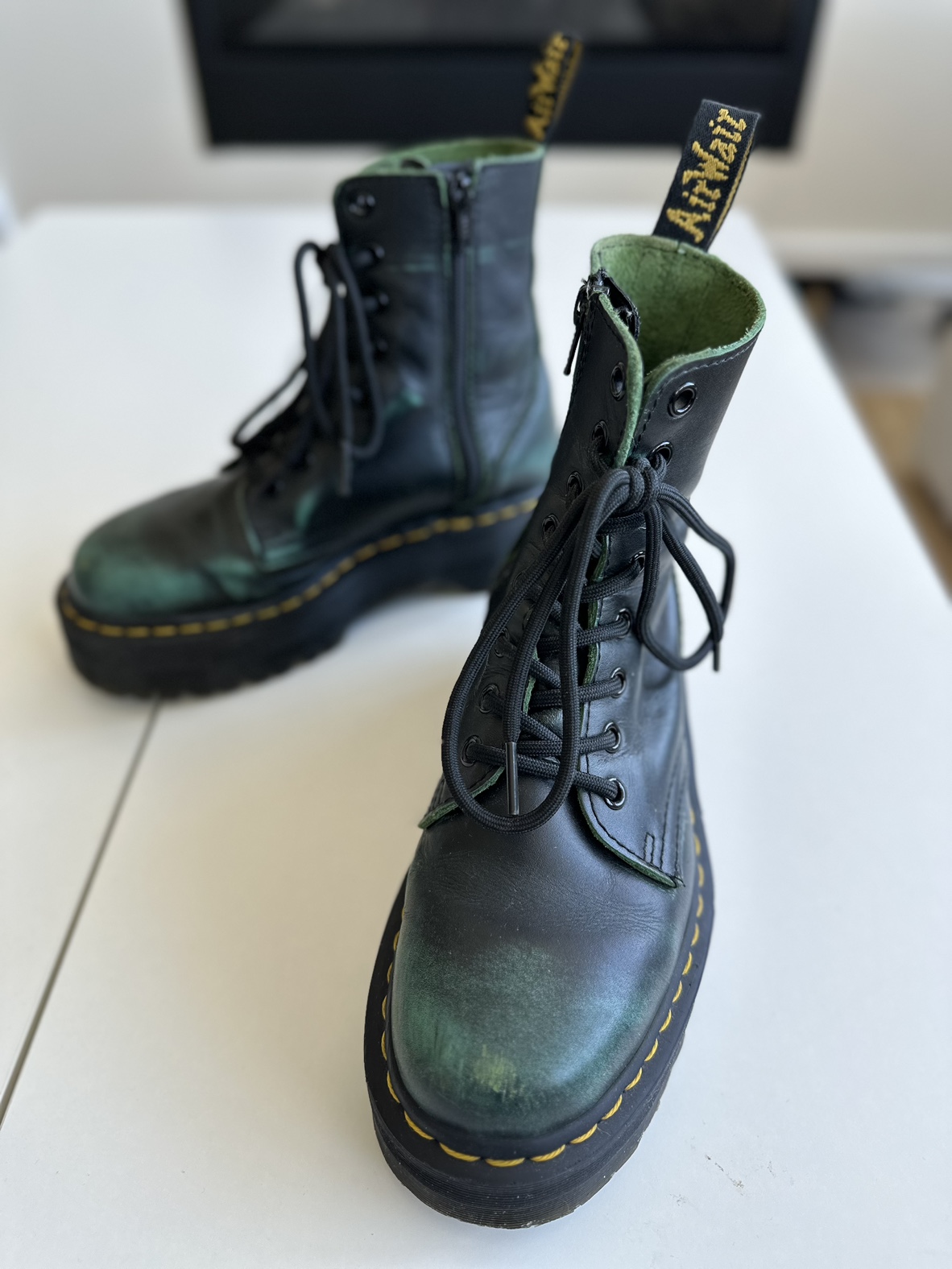 Dr Martens Jadon Vintage Green Boots