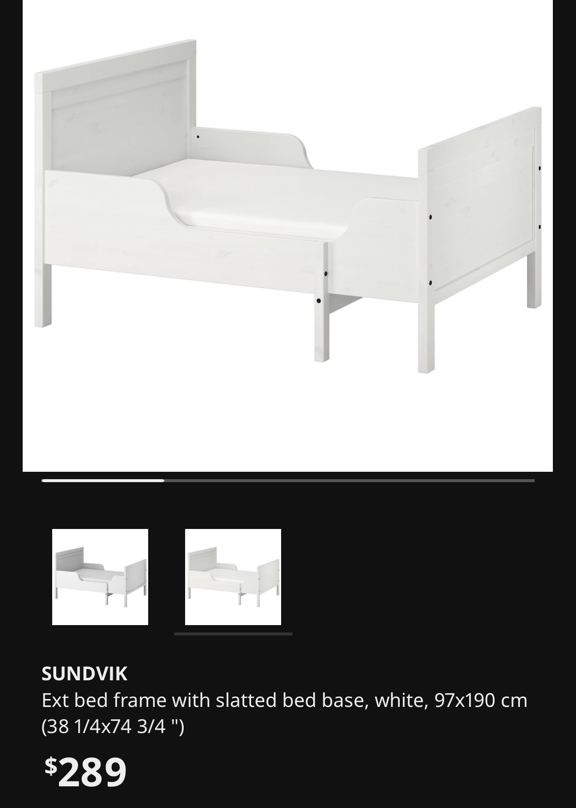 Twin bed,white, no mattress (send your offer) - photo 2