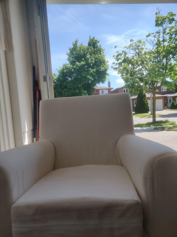 single cloth arm chair