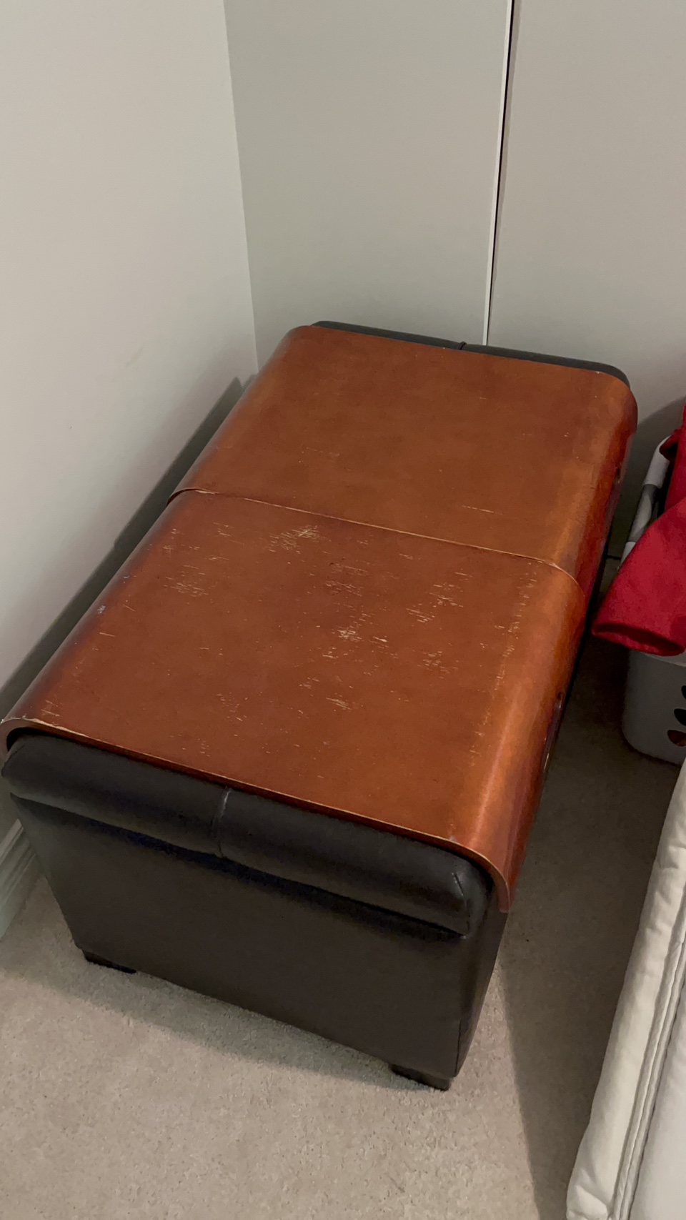 Ottoman with serving trays