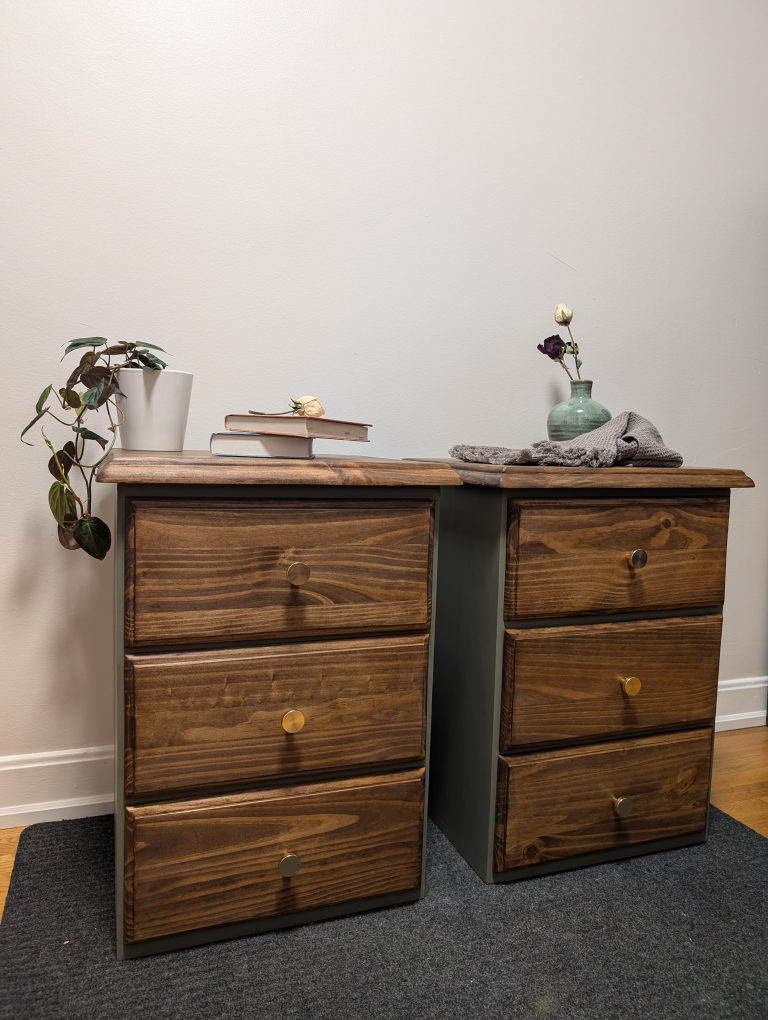 Refinished Solid Wood nightstands