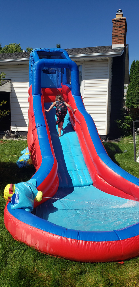 inflatable water slide and pool thumbnail