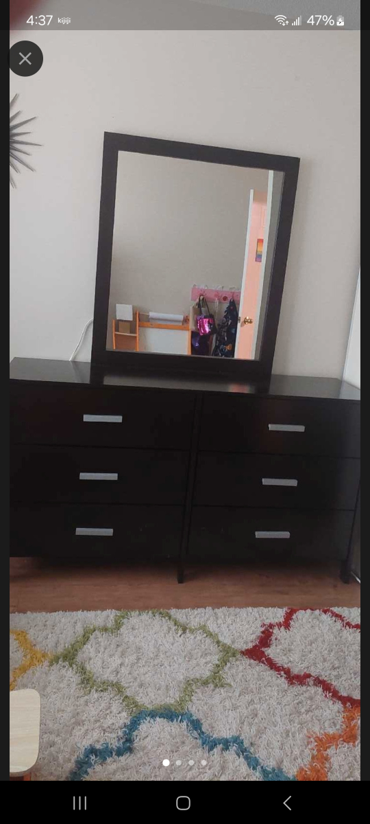 6 drawer dresser and mirror