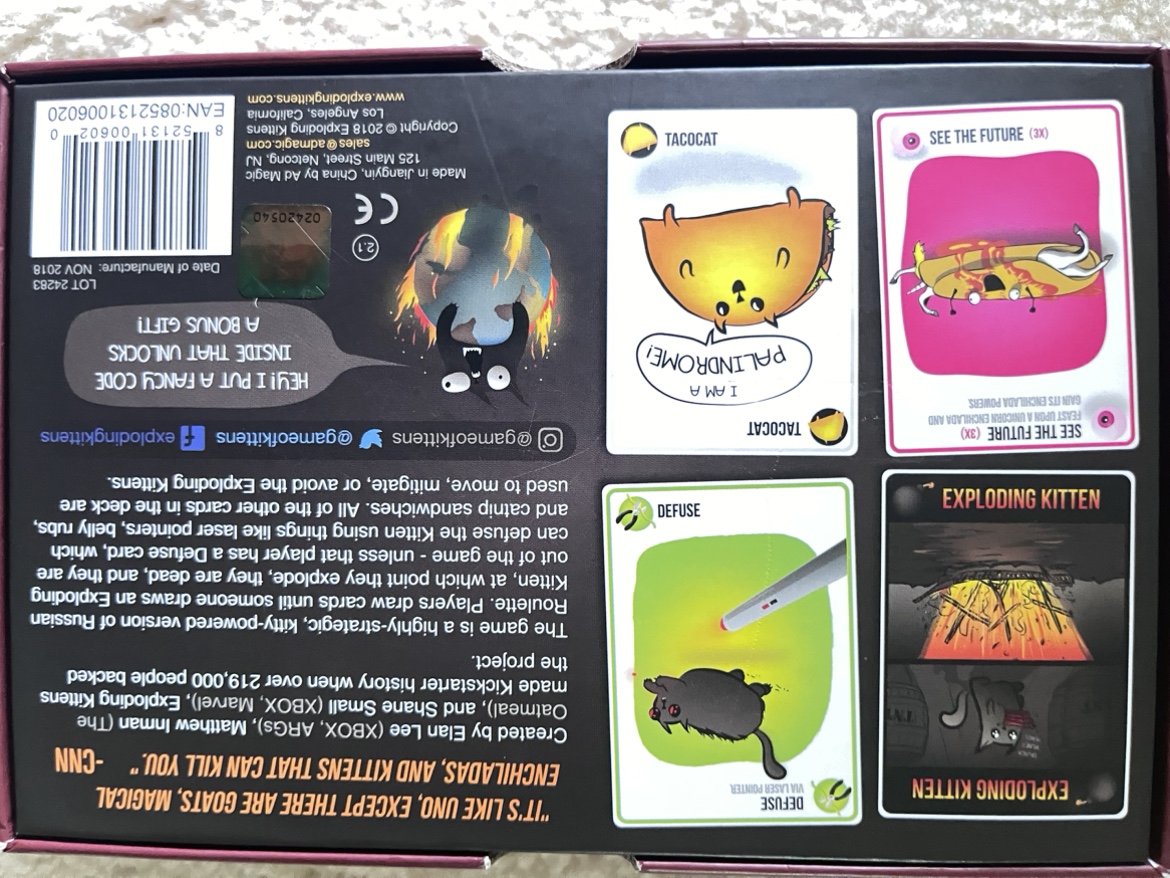 Exploding kittens cards game - photo 2