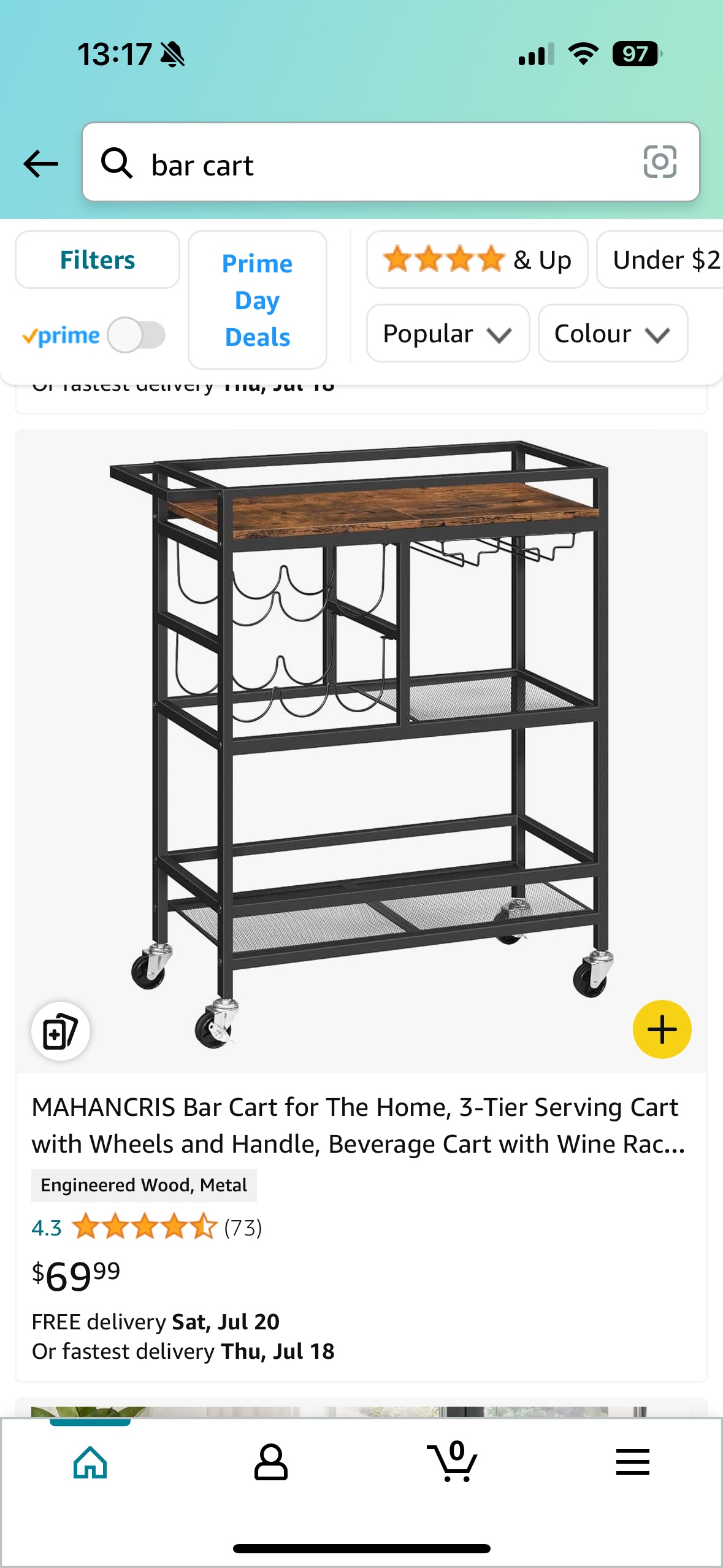 Kitchen/Bar Cart (wines, liquor and glasses not included) image indicator(2)