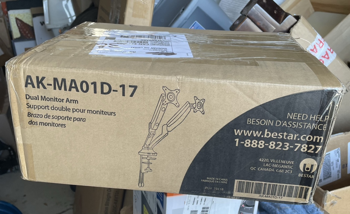 New in Box Dual Computer Monitor Arm image indicator(4)