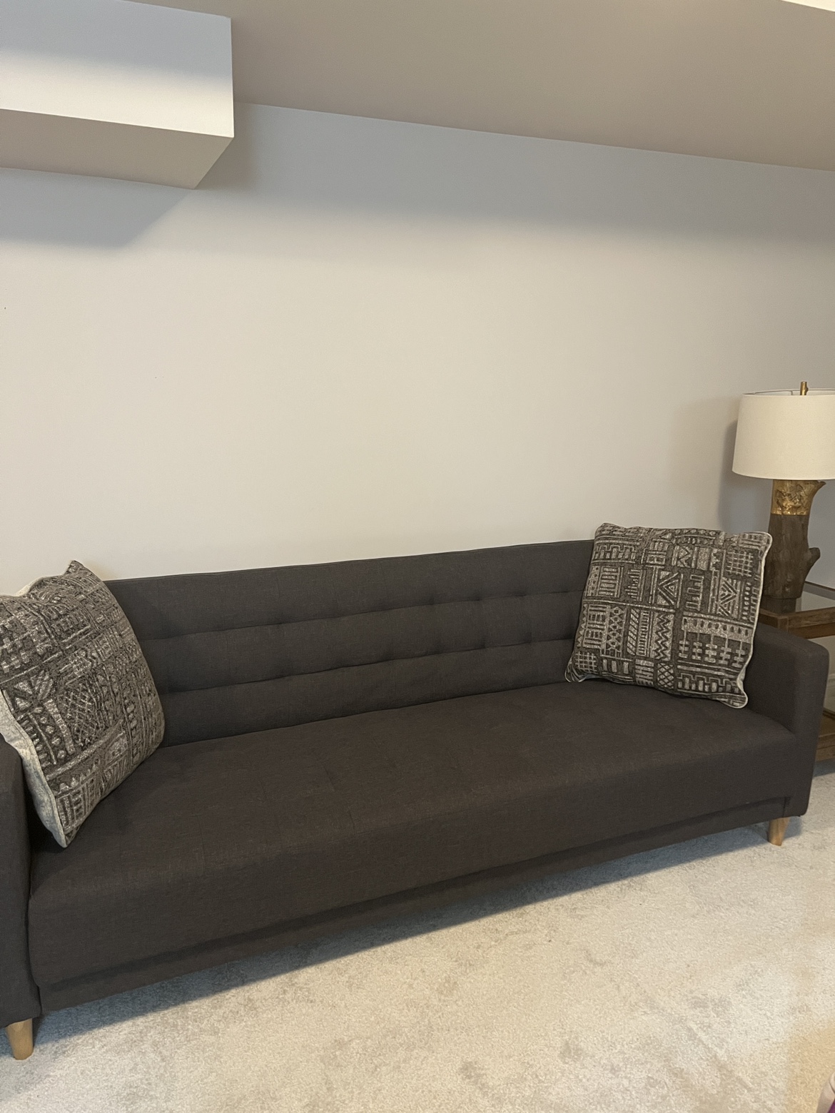 Grey sofa-bed