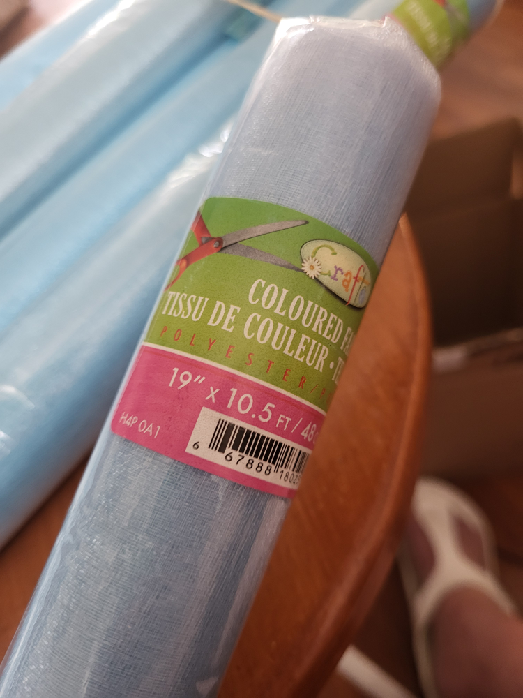 Light blue polyester fabric